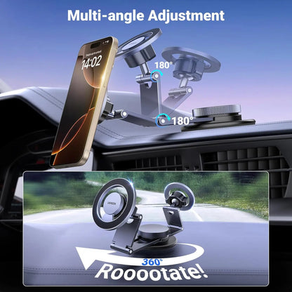UGREEN Car Mount 360° Rotation Magnetic Phone Holder Dashboard Car Cellphone Holder Compatible for iPhone