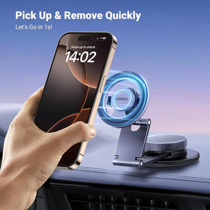 UGREEN Car Mount 360° Rotation Magnetic Phone Holder Dashboard Car Cellphone Holder Compatible for iPhone